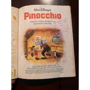 A Little Golden Book "Pinocchio" Picture Book Bedtime Story Reader Kids Book